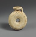 Terracotta ring aryballos (perfume vase), Terracotta, Greek, Corinthian