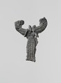 Lead figure of a winged goddess, possibly Artemis Orthia, Lead, Greek, Laconian