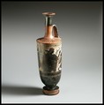 Lekythos, Attributed to the manner of the Emporion Painter, Terracotta, Greek, Attic