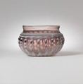 Glass ribbed bowl, Glass, Roman