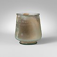 Glass footed beaker, Glass, Roman