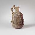 Glass hexagonal jug, Glass, Roman