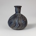 Glass mosaic bottle, Glass, Roman