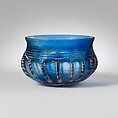 Glass ribbed bowl, Glass, Roman