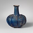 Glass ribbed bottle, Glass, Roman