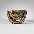 Glass striped mosaic bowl, Glass, Roman, probably Italian