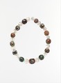 Glass mosaic and rock crystal beads, Glass, rock crystal, gold (?), Roman, Eastern Mediterranean