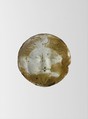 Glass appliqué with Medusa, Glass, Roman