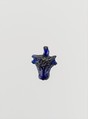 Glass pendant in the form of a bull’s head, Glass, Greek, Eastern Mediterranean