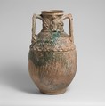 Terracotta amphora (two-handled jar), Terracotta, Roman, Syrian