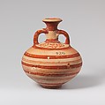 Terracotta globular flask, Terracotta, Mycenaean
