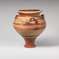 Terracotta pithoid jar, Terracotta, Mycenaean