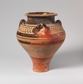 Terracotta pithoid jar, Terracotta, Mycenaean