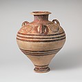 Terracotta pithoid jar, Terracotta, Mycenaean