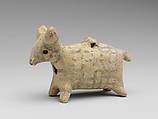 Terracotta zoomorphic askos (vessel), Terracotta, Cypriot