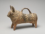 Terracotta vase in the form of a bull, Terracotta, Cypriot