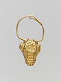 Gold pendant in the form of a bull's head, Gold, Cypriot
