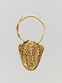 Gold pendant in the form of a bull's head, Gold, Cypriot