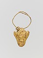 Gold pendant in the form of a bull's head, Gold, Cypriot