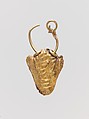 Gold pendant in the form of a bull's head, Gold, Cypriot