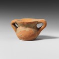 Terracotta miniature vase with two handles, Terracotta, Greek, Laconian