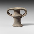 Terracotta miniature jar with two handles, Terracotta, Greek, Laconian