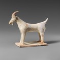 Terracotta statuette of a goat, Terracotta, Greek, Boeotian