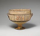 Terracotta footed bowl, Terracotta, Cypriot