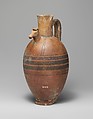 Terracotta jug with horse's head in relief, Terracotta, Cypriot