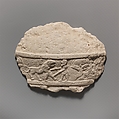 Fragment of a limestone statue of a male votary (worshipper), Limestone, Cypriot