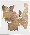 Fragment of a painted mummy shroud, Linen, paint, Roman, Egyptian