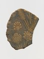 Glass mosaic plaque fragment with floral motifs, Glass, fused sections, Roman, Egyptian