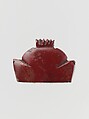Red jasper amulet of the sun on the horizon, Jasper, red, Egyptian