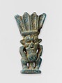 Faience amulet of Bes image, Faience, Egyptian