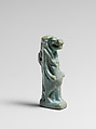 Faience amulet of Taweret, Faience, Egyptian