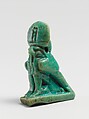 Faience amulet of Ra Horakhty, Faience, Egyptian