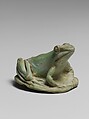 Faience amulet in the form of a tree frog, Faience, Egyptian