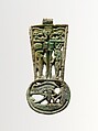Faience amulet pendant, a menat, Faience, Egyptian