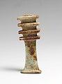 Faience djed-pillar amulet, Faience, Egyptian