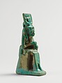 Faience amulet of Isis and Horus, Faience, Egyptian