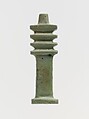 Faience djed-pillar amulet, Faience, Egyptian