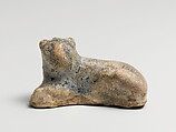 Faience figurine of a lion, Faience, Egyptian