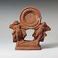 Terracotta mirror stand, Terracotta, Roman, Egyptian