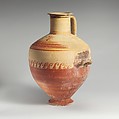Terracotta Hadra hydria (water jar), Terracotta, Greek, Ptolemaic