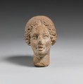 Terracotta head of a woman, Terracotta, Greek, South Italian (?)