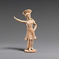 Terracotta statuette of a dancing girl, Terracotta, Greek, Corinthian