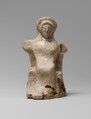 Terracotta statuette of a seated woman, Terracotta, Greek, Attic