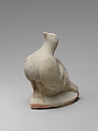Limestone statue fragment of a left hand resting on a dove, Limestone, Cypriot