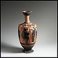 Lekythos, Attributed to the Leagros Group, Terracotta, Greek, Attic