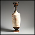 Terracotta lekythos (oil flask), Attributed to the Woman Painter, Terracotta, Greek, Attic